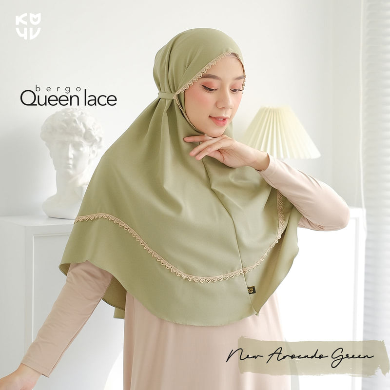 Koyu Hijab Bergo Instan Queen Lace