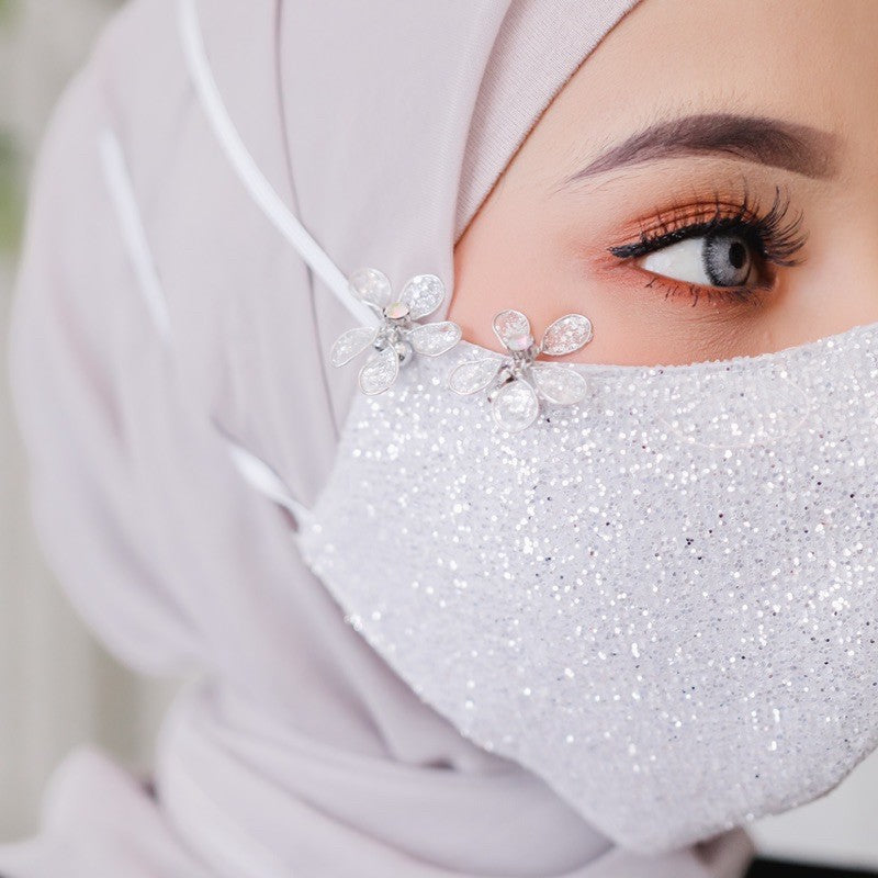 Koyu Hijab Masker Luxury Flowie Best Seller