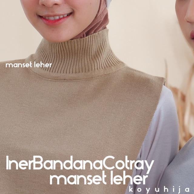 Koyu Hijab Iner Manset Leher &  Manset Kutung Baju Jepang Bahan Rajut Premium