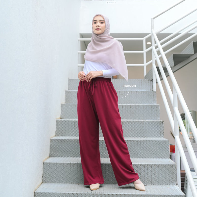 Koyu Hijab Celana Kulot Jersey Daisy Daily Premium