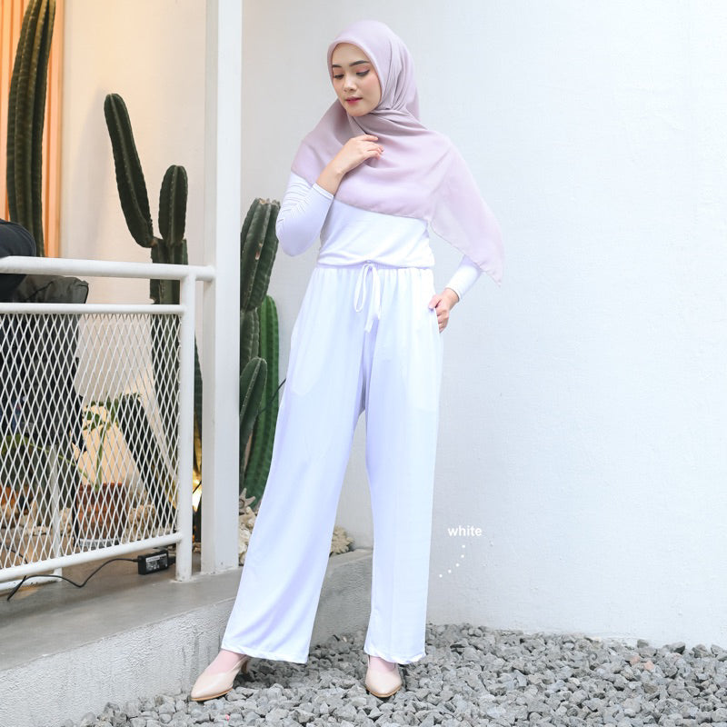 Koyu Hijab Celana Kulot Jersey Daisy Daily Premium