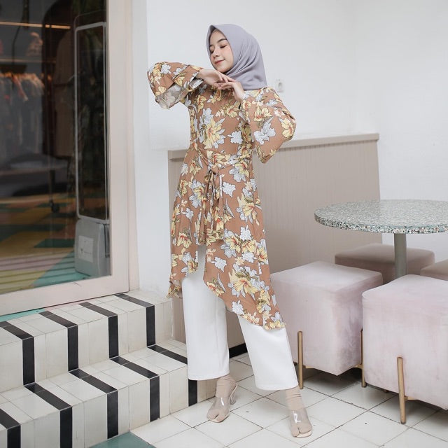 Koyu Hijab Baju Atasan Tunik Lusie