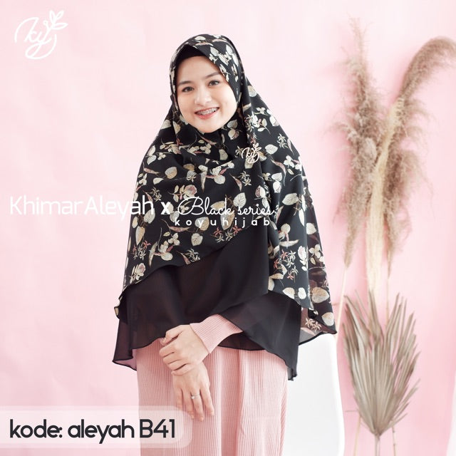 Koyu Hijab Khimar Aleyah B41 Black