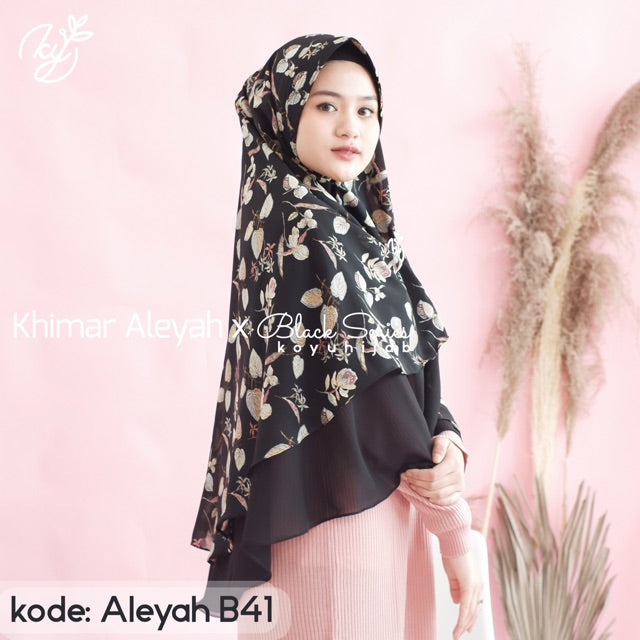 Koyu Hijab Khimar Aleyah B41 Black