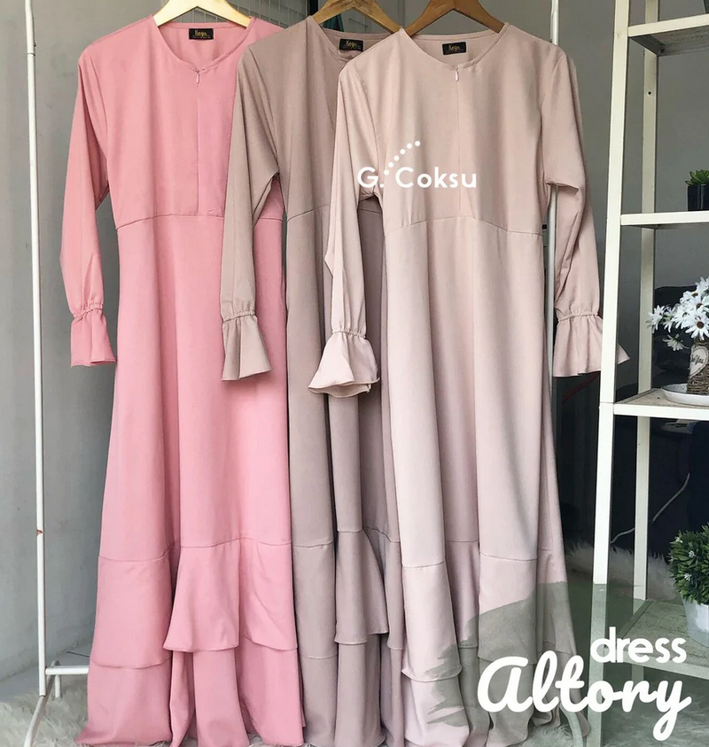 Koyu Hijab Gamis Altory (Pilih Warna)