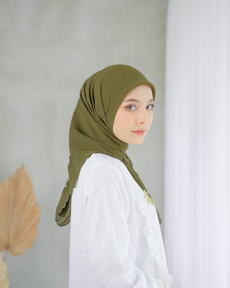 Koyu Hijab Beauty Lace Embroidery Dandelion