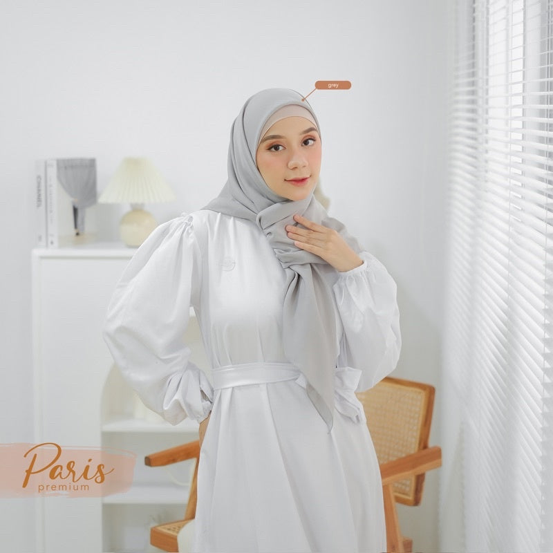 Koyu Hijab Segiempat Paris Premium