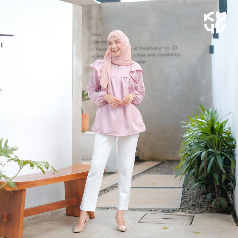 Koyu Hijab Baju Atasan Kode Lily Top Blouse Hot Product