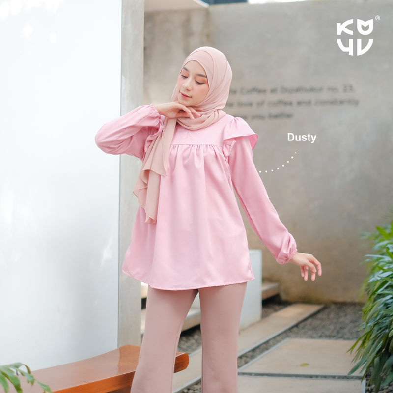 Koyu Hijab Baju Atasan Lily Top Blouse New Product Big Size