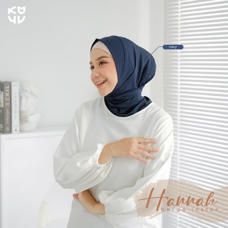 Koyu Hijab Bergo Jersey Instan Hannah