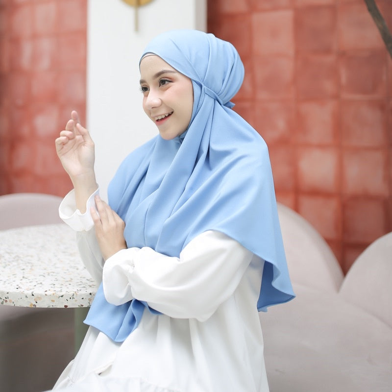 Koyu Hijab Bergo Plain Premium Super Arabelle