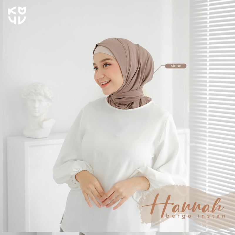 Koyu Hijab Bergo Instan Jersey Premium Hannah